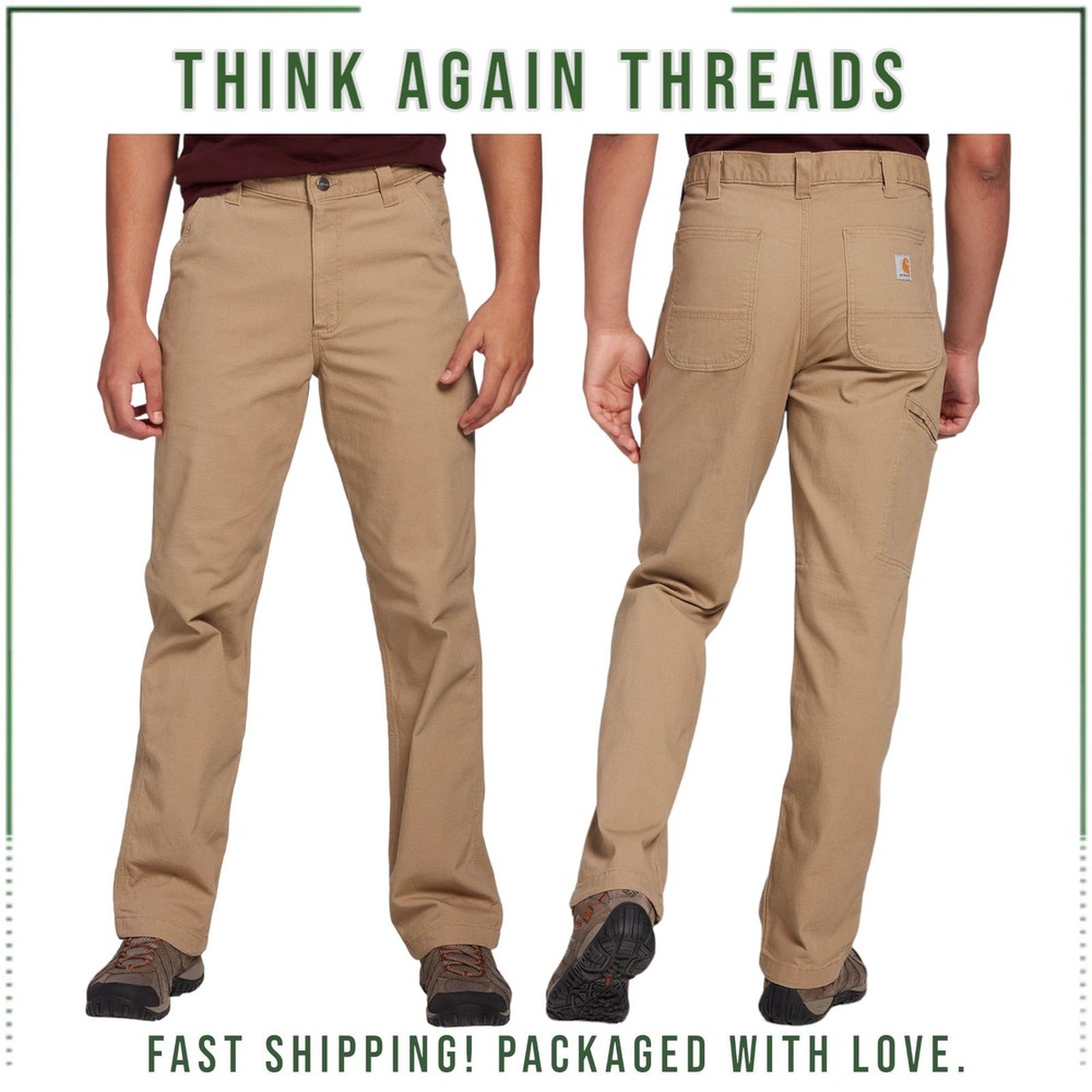 Carhartt Men's Dungaree Fit Rugged Flex Khakis 100% Cotton Plus Size 36X30